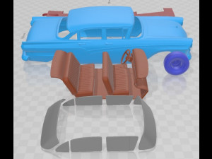 Custom 300 Fordor Sedan 1957 Printable Car 3D 打印模型