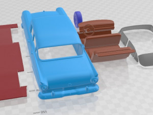 Custom 300 Fordor Sedan 1957 Printable Car 3D 打印模型