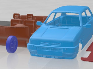 Fiat Uno Turbo ie MK2 Printable Car 3D Print Model