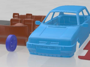 Fiat Uno Turbo ie MK2 Printable Car 3D Print Model