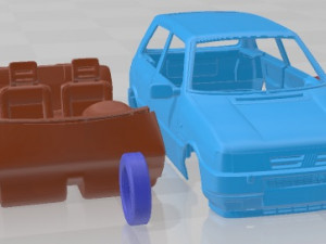 Fiat Uno Turbo ie MK2 Printable Car 3D Print Model