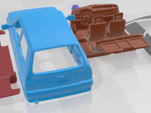 Fiat Uno Turbo ie MK2 Printable Car 3D Print Model