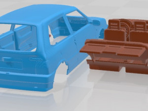 Fiat Uno Turbo ie MK2 Printable Car 3D Print Model