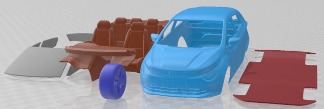 Tata Altroz 2020 Printable Car 3D Принт Модель .c4d .max .obj .3ds .fbx .stl .blend 