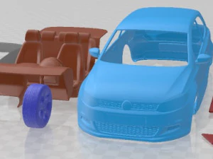 Volkswagen Polo GTI 2011 Printable Car 3D Print Model