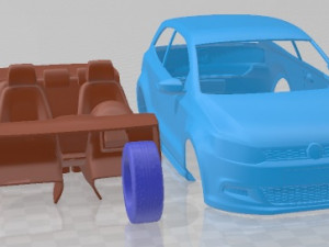 Volkswagen Polo GTI 2011 Printable Car 3D Print Model