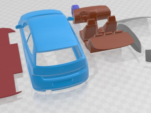 Volkswagen Polo GTI 2011 Printable Car 3D Print Model