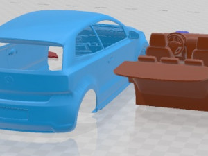 Volkswagen Polo GTI 2011 Printable Car 3D Print Model