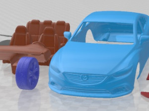 Mazda 6 Sedan 2015 Printable Car 3D Print Model