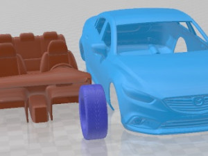 Mazda 6 Sedan 2015 Printable Car 3D Druckmodell