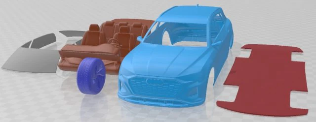 Audi Q8 e-tron Printable Car 3D Print Model .c4d .max .obj .3ds .fbx .stl .blend
