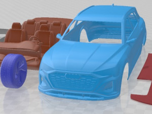 Audi Q8 e-tron Printable Car 3Dプリントモデル