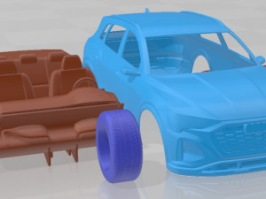 Audi Q8 e-tron Printable Car 3D प्रिंट मॉडल