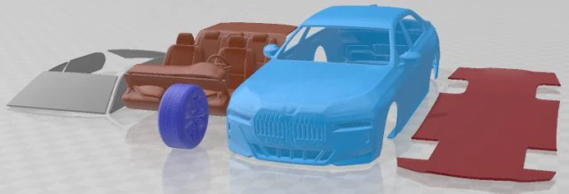I7 M70 Printable Car 3D Print Model .c4d .max .obj .3ds .fbx .stl .blend