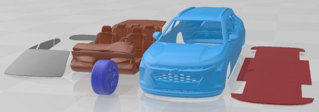 Chevrolet Trax RS 2024 Printable Car 3D Принт Модель .c4d .max .obj .3ds .fbx .stl .blend 