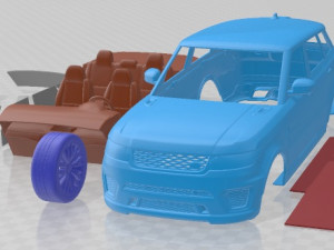 Land Rover Range Rover Sport SVR 2015 Printable Car 3D Принт Модель