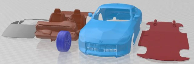 Nissan Z 2023 Printable Car 3D Print Model .c4d .max .obj .3ds .fbx .stl .blend 