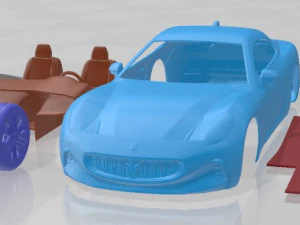 Maserati Gran Turismo Folgore 2023 Printable Car 3D Print Model