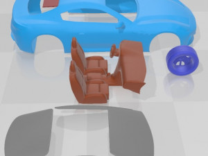 Maserati Gran Turismo Folgore 2023 Printable Car 3D 프린트 모델