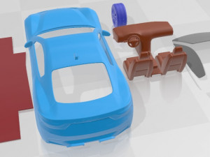 Maserati Gran Turismo Folgore 2023 Printable Car 3D 프린트 모델