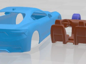 Maserati Gran Turismo Folgore 2023 Printable Car 3D Print Model