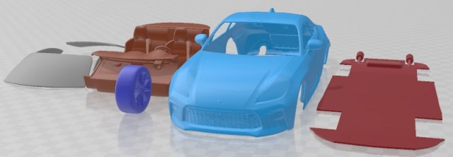 Toyota GR 86 2022 Printable Car 3D 프린트 모델 .c4d .max .obj .3ds .fbx .stl .blend