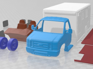 E 450 Ambulance 2011 Printable Van 3D Print Model