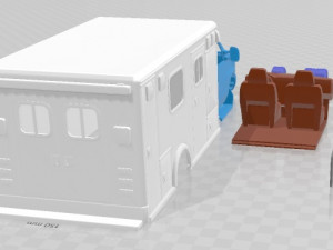 E 450 Ambulance 2011 Printable Van Modelo de Impressão 3D