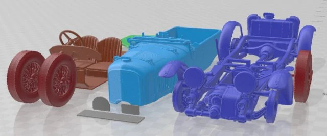Bentley 45 Blower 1929 Printable Car 3D Print Model .c4d .max .obj .3ds .fbx .stl .blend 