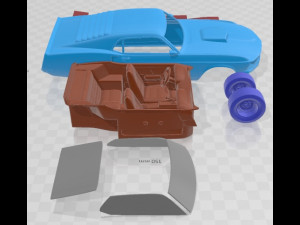 Mustang BOSS 429 1969 Printable Car 3Dプリントモデル