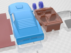 Mustang BOSS 429 1969 Printable Car 3Dプリントモデル