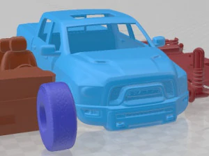 Dodge Ram 1500 Rebel 2015 Printable Car 3D Print Model
