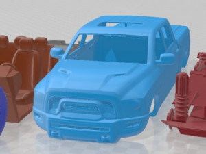 Dodge Ram 1500 Rebel 2015 Printable Car 3D Print Model