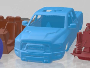 Dodge Ram 1500 Rebel 2015 Printable Car 3D Print Model