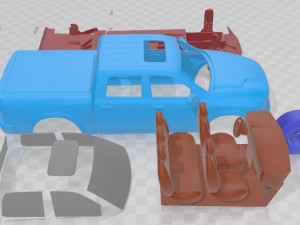 Dodge Ram 1500 Rebel 2015 Printable Car 3D Print Model