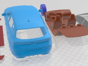 Seat Leon Cupra 5 Doors 2021 Printable Car 3D 프린트 모델