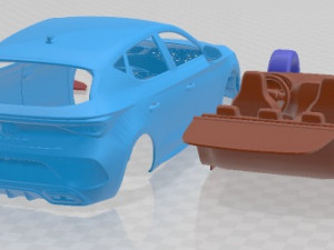 Seat Leon Cupra 5 Doors 2021 Printable Car 3D 프린트 모델