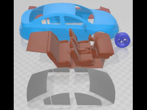 Chevrolet Cruze Sedan 2015 Printable Car Modelo de impresión 3D