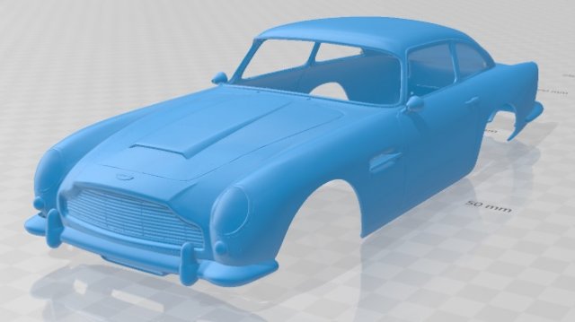 Aston Martin DB5 Printable Body Car Modelo de impresión 3D .c4d .max .obj .3ds .fbx .stl .blend 