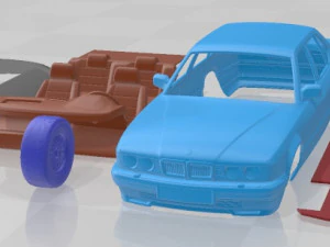 7 Series E32 1986 Printable Car 3D Print Model