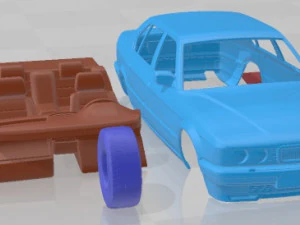 7 Series E32 1986 Printable Car 3D Print Model