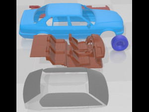 7 Series E32 1986 Printable Car Modelo de Impressão 3D