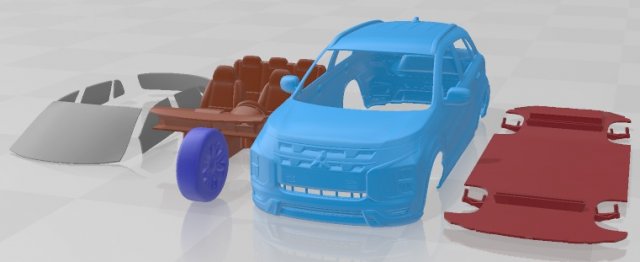 Mitsubishi ASX Outlander Sport 2020 Printable Car 3D Принт Модель .c4d .max .obj .3ds .fbx .stl .blend