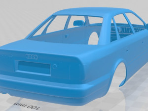 Audi 100 C4 Sedan 1991 Printable Body Car Model do druku 3D