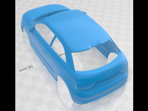 Audi A1 2010 Printable Body Car 3D printmodel