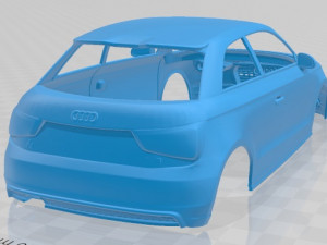 Audi A1 2010 Printable Body Car 3D printmodel