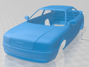 Audi Coupe 1991 Printable Body Car 3D Print Model