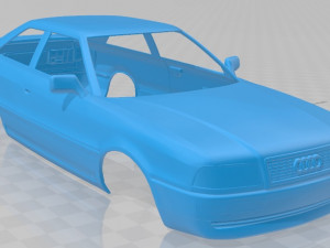 Audi Coupe 1991 Printable Body Car 3D Print Model