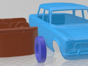 Alfa Romeo Giulia 105 1962 Printable Car 3D 프린트 모델