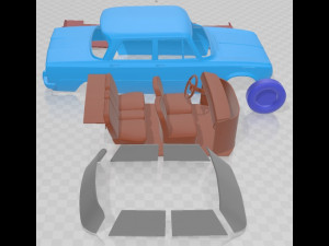 Alfa Romeo Giulia 105 1962 Printable Car 3D 프린트 모델